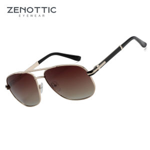 ZENOTTIC Fashion Double Bridge Pilot Polarized Sunglasses Mens Uv400 Lenses Goggles Driving Sunglasses