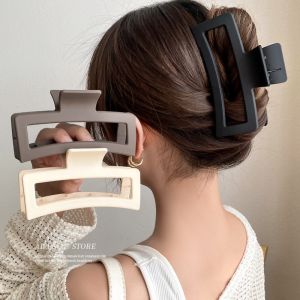 🔥C.three Daily Large Crab Hair Clips Women Casual Shark Clips Matte Rectangle Geometric Hair Clips 10cm Big Barrettes Headwear Fashion Hair Accessories