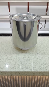 Stainless Steel Rice Storage Bucket Rice Dispenser Airtight Canister With Handles Food Water Oil Sugar Milk Storage Bucket Dispenser For Household Kitchen