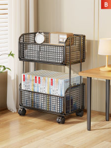 MENGBINFEN | Large Capacity Book and File Organizer Mobile Floor Shelf