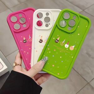Compatible with iphone 14 Pro Max Phone Case Cute party cookies  12 13 14 15 11 Pro Max Casing silicone xr xs Max 7 8 Plus