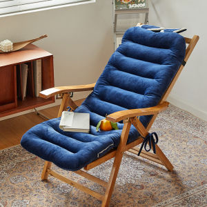 Thickened Folding Recliner Chair Pad Bamboo Chair Seat Backrest Cushion Afternoon Nap Universal Cotton Pad Casual Living Room Sofa Pad