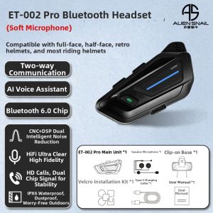 ALIEN SNAIL | Bluetooth Intercom Long Battery Noise Reduction Helmet Headphones