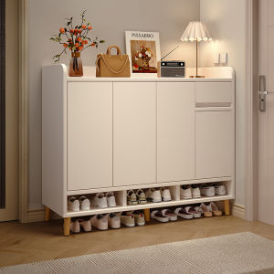High Quality Wall-Mounted Shoe Cabinet Solid Wood