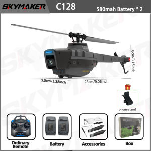 RC ERA C127AI C127 C128 2.4G 4CH Remote Contro Flybarless RC Helicopter 6-Axis Gyro Brushless Wifi FPV Camera Aicraft for Adult