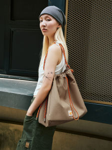 vaoper | Cord Drawstring Commuter Shoulder Bag for Women