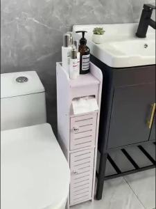 Toilet Storage Cabinet with Paper Holder