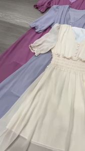 SV 6328 - Ceffora Dress | Silvervogue | Gaun Chiffon Midi Pakaian Wanita