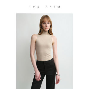 Sun Protection Fitted High Collar Sleeveless Top