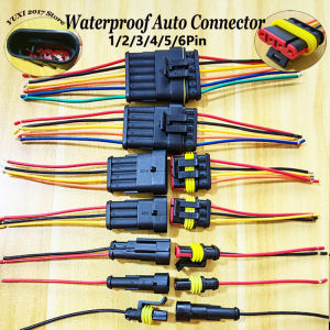 1/2PCS HID Waterproof Connectors 1/2/3/4/5/6 Pin Car Electrical Wire Connector Plug Truck Harness with 10CM Wire Cable