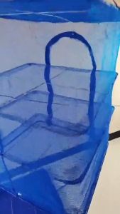Three Layers Sun-Cured Fish Net Folding Fishing Drying Cage Insect Prevention Fishing Drying Cage
