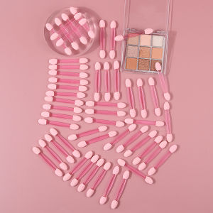 50 Chiếc Phấn Mắt Hai Đầu Màu Hồng Dạng Thỏi Tiện Dụng Trang Điểm Mắt Cho Người Mới Bắt Đầu Hiệu Quả Cao Kèm Cọ Mút
