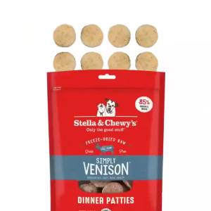 Stella & Chewys Freeze-Dried Dog Dinner Patties Exotic Raw Rabbit / Vension 14oz (397g) | 2 Recipes