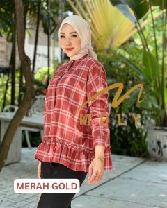 (9) MDLY KHAWLA Baju kemeja atasan Katun Wanita Trendi Khawla Shirt By Mdly. Nazra Sha