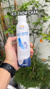 Xịt thơm chân Ximo Feet Spray chai khử mùi hôi ngăn tiết mồ hôi chân giữ chân khô ráo 200ml