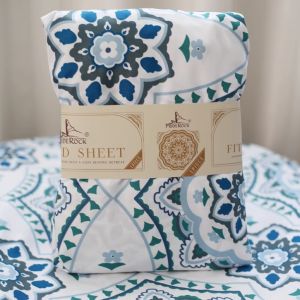 Skin-Friendly Brushed Bed Canopy Protective Cover in Various Colors for 1.5m And 1.8m Beds Geometric Pattern Polyester Fabric