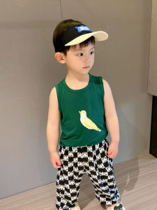 Boys Summer Clothing Tank Top Thin Modal Sleeveless Tee Childrens Versatile Summer Fashion Baby Modern Modal Shirt Casual Cotton