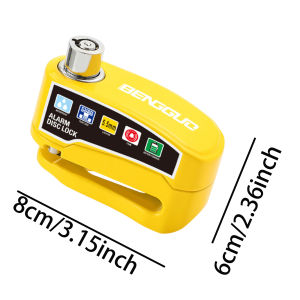 1PCS Bike Motorcycle Alarm Disc Brake Lock 110dB Bicycle Wheel Disk Padlock Security Anti-Theft Lock Scooter Alarma Motocicleta