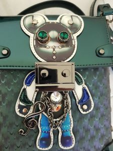 Hong Kong Style Bear Brick 星际熊 3D Diamond Eyes Crossbody Shoulder Bag