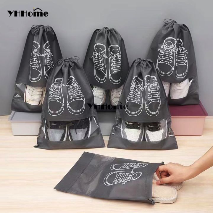 Big Waterproof Shoes Bag Travel Drawstring Personalized Shoe Bag Non Woven Dustproof Bag Pouch Lazada PH