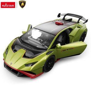 RASTAR Officially Licensed Lamborghini Huracan STO 1:32 Scale Diecast Alloy Car Model with Light and Sound (Green)