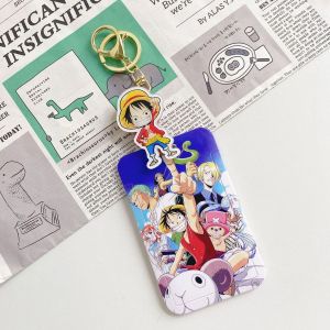 One Piece | Móc Khóa Đựng Thẻ Rút Gọn One Piece Luffy Dành Cho Học Sinh Chống Mất Làm Móc Treo Túi Dành Cho Người Hâm Mộ Anime Thẻ Xe Buýt Trường Học