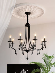 OUCHAO | Vintage French Country Candle Chandelier