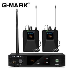 Wireless In Ear Monitor G-MARK G2.1IEM UHF Stage Return Studio Frequency Selectable For Guitar Band Performance DJ Party