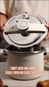 Redchef 6L Thick Explosion Proof 304 Stainless Steel Pressure Cooker  No PFAS&PTFE&PFOA and is Suitable for All Stovetops