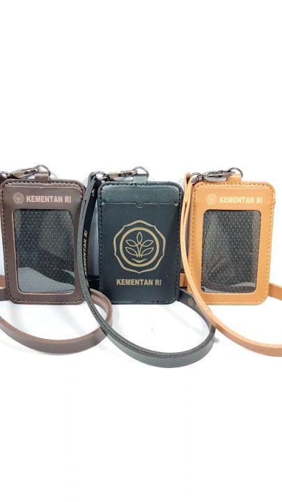 Tempat Id Card KEMENTAN Kulit / Id Card Holder Kementan Gantung / nametag kementan kulit