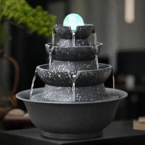 YISHI | Wealth Attracting Fountains Desktop Feng Shui Waterwheel