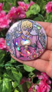 JoJos Bizarre Adventure Jolyne Cujoh Kujō Jōtarō Cosplay Costume SPTE Tin Plate Accessories Brooch Backpack Pin Badge Prop