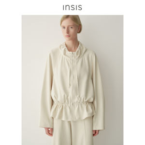 INSIS FEMME | Cotton Wavy Texture Cocoon Waist Adjustable Womens Hoodie