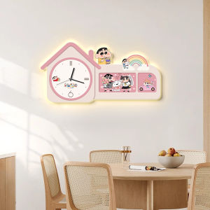 2025 New Restaurant Wall Clock Home Use Cartoon Censorship Small New Wall Clock Silent Modern Simple Style Kitchen Decor