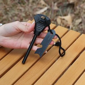 Dụng Cụ Đánh Lửa Que Đánh Lửa Sinh Tồn kiêm mở lắp chai cắm trại dã ngoại leo núi