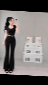 Set áo croptop cổ vuông tay ngắn kèm quần dài ống loe KVYBODY S22 chất thun cotton borip lụa dày mịn co giãn nhiều