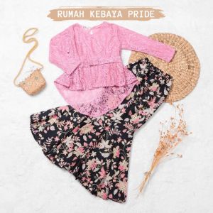 BAJU SET KEBAYA BRUKAT EXIS ANAK MODERN / ROK DUYUNG SETELAN KEBAYA BROKAT ANAK / BAJU ADAT TRADISIONAL JAWA BALI USIA 3-15 TAHUN