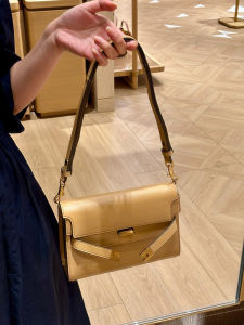 2025 New Womens Luxury Yellow Crossbody Bag Top Handle Commuter Shoulder Messenger Bag Soft Cowhide Leather Fashionable