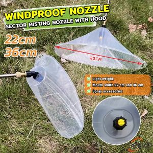 Seeko Misting Spray Nozzles: Windproof Plastic High Pressure Misting Nozzle with Hood Sector