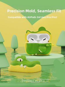 Sikai | Cartoon Crocodile Silicone Earphone Case