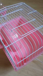 Sangkar Hamster Mudah Alih dengan Roda Latihan Larian Botol Air Bekas Makanan Habuk Papan Arnab Chinchilla Tupai