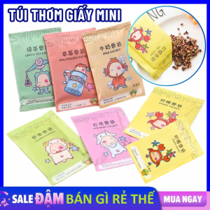 SET 10 Túi Thơm Giấy Mini Hương Hoa Treo Phòng Ngủ Chống Ẩm Khử Mùi - Gói Thơm  Thảo Mộc Để Tủ Quần Áo Tiện Dụng