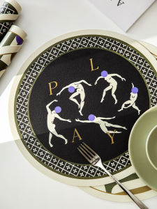 UARA Matisse Impression High-End Dining Mat Luxury Style Heat Resistant Waterproof Oil Proof Protective Pad Modern Simplicity PVC Material