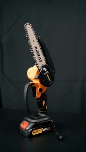 KEELAT KEC005 6 Inch Electric Saw Wood Cutter Cordless Mini Chainsaw Battery Machine Portable Chain Saw Heavy Duty Mesin Potong Pokok