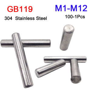 GB119 Cylindrical Locating Dowel Pin M1 M1.5 M2 M2.5 M3 M4 M5 M6 M8 M10 M12 304 Stainless Steel Fixed Shaft Pins Round Solid Rod