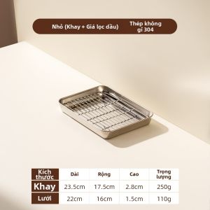 Onlycook | khay lọc dầu chiên rán Khay Lọc Kiểm Soát Dầu Inox