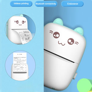 【Shipped 24H】Mini Portable Thermal Printer Mobile Printer Photo Printer Picture Printer 57 mm Wireless Bluetooth Printer tudy Work Office Compatible with Android iOS