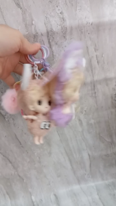 Búp Bê Móc Khóa Mini Kawaii 11cm (3 Inch) – Kèm Trang Phục Động Vật Dễ Thương