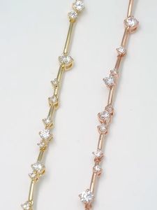 💖Swarovski💖Constella rose gold round cut diamond bracelet S925 sterling silver womens fashion bracelet hypoallergenic non-allergenic Valentines Day gift birthday gift for girlfriend bestie