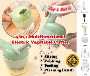 [SG READY STOCK] 【Buy 1 Get 6】 Multifunctional Handheld Electric Vegetable Cutter Rechargeable Wireless Handy Tool Cooking Machine #AE386